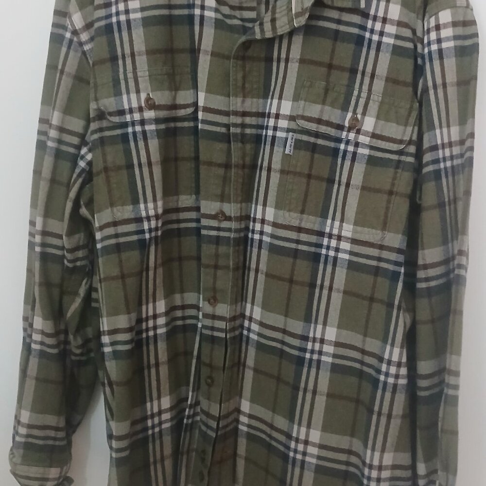 Carhartt "Original or Loose Fit: Flannel Green Plaid Mens Shirt Size 2XL